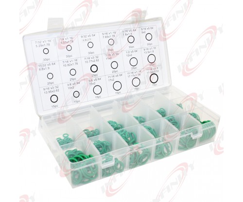 420pc Hydrogenated Nitrile Butadiene Rubber AC O-Ring Assortment 18 Popular Size